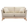 Canapé scandinave beige 2 places