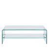 Table basse en verre transparent