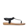 Black-Rept Print Leather