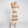 Robe longue maille beige