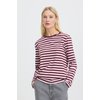 Rose Pink & Bordeaux Stripe
