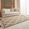 Tapis géométrique bleu