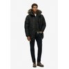 Parka homme noir capuche