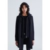Manteau noir long capuche