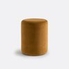 Pouf velours jaune moutarde