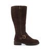 Bottes plates cuir marron femme