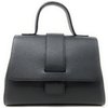 Sac à main cuir grainé noir