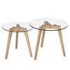 Table basse gigogne verre transparent