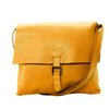 Sac bandoulière jaune moutarde cuir