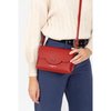 Sac cuir rouge