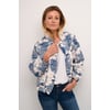 Bleu Animalier Navy Toile De Jouy