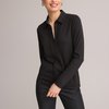 Polo noir manche longue femme
