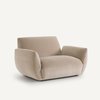 Stoel fluweel beige