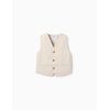 Gilet sans manche garçon beige