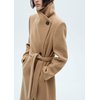 Manteau laine camel femme Mango
