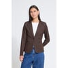 Marron Coffee Bean Jacquard Stripe