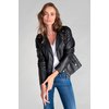 Blouson biker femme noir