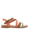 Sandales plates multicolores femme