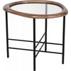 Table basse noir transparente