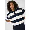 Bleu Midnight/Blanc Chalk Wide Stripe