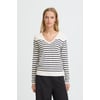 Blanc Solid + White Te Stripe