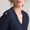 Pull laine col v femme
