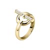 Bague acier doré