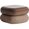 Marron Brillant Et Motif Beige