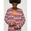 Gilet long rouge femme