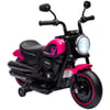 Moto Électrique Enfant HOMCOM 6V 3 Km/h - Effets Lumineux & Sonores, Roulettes Amovibles, Valises Latérales - Rouge Noir Idéal 18-48 Mois