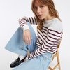 Pull maille bordeaux femme