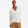 Pull col v femme