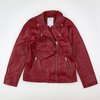 Veste simili cuir bordeaux