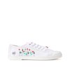 Zapatillas blancas mujer tela