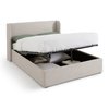 Lit coffre 160x200 tissu beige