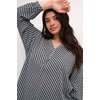 Gris Celestial Blue Wavy Print