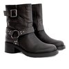 Bottines biker noires femme