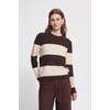Marron Chicory Coffee White Stripe