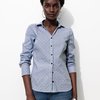 Chemise popeline bleue femme
