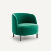 Fauteuil velours vert émeraude