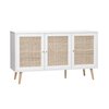 Buffet bas blanc et bois