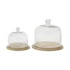 Cloche verre bois