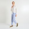 Pantalon chino rayé femme