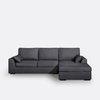 Canapé d'angle convertible gris clair