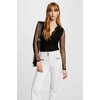 Body dentelle noir manches longues