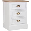 Blanc Avec Plateau Bois Naturel