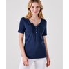 Tee shirt rayé vert et blanc femme