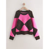 Argyle Rose Et Marron