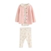 Body Fleuri Blanc, Legging Avec Maille Rose