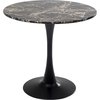 Table à manger ronde marbre noir